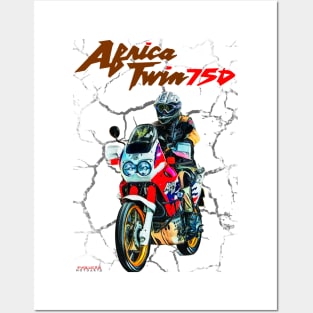 Africa twin xrv 750 Vintage Posters and Art